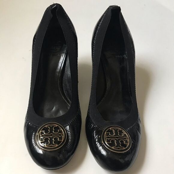 Tory Burch black leather Caroline heels - Picture 2 of 14